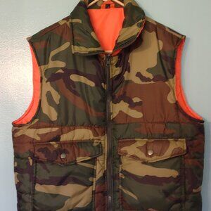 Safety Zone Camouflage/orange sleeveless vest, size L